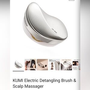 KUMI Electric Detangling Brush & Scalp Massager - Silver